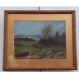 Joseph Knight (1837-1909), 19th century school, gouache, coastal scene, 30cm x 22cm, framed and