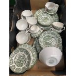 Box of English ironstone Table Ware Old Inns Series