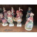 Eight Katzhutte figurines - Small size