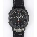 A GENTLEMAN'S BLACK PVD COATED STAINLESS STEEL ANONIMO MILITARE CRONO AUTOMATIC CHRONOGRAPH WRIST
