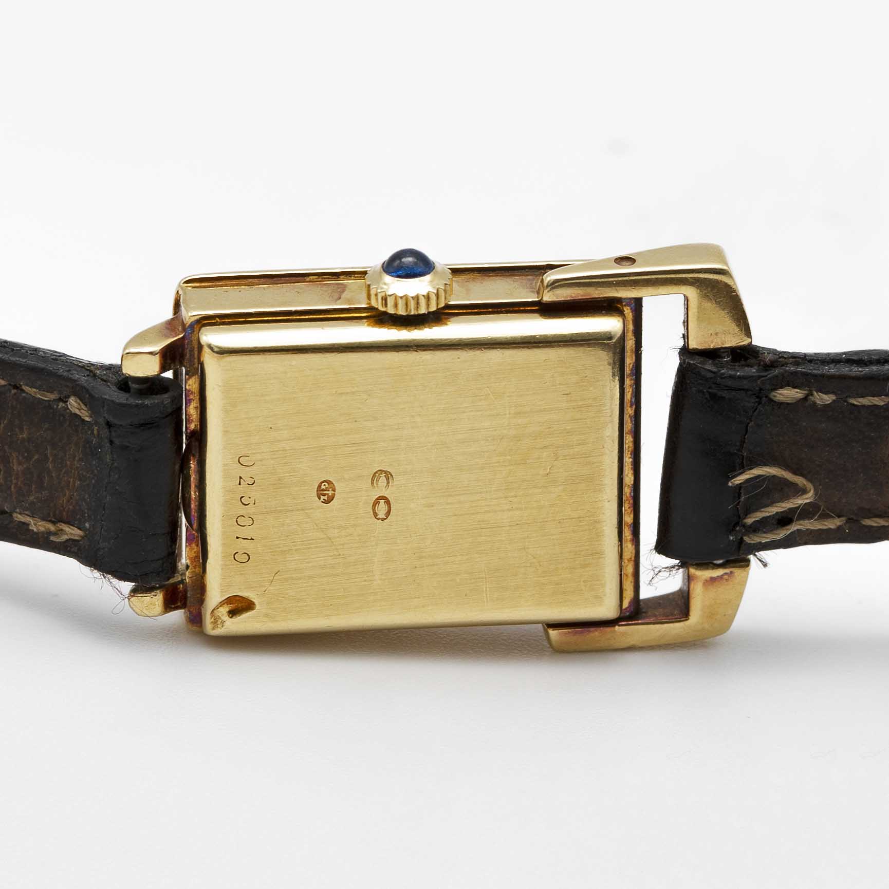 A RARE LADIES 18K SOLID GOLD CARTIER PIVOTANTE WRIST WATCH CIRCA 1960s WITH GUILLOCHE DIAL - Image 3 of 8