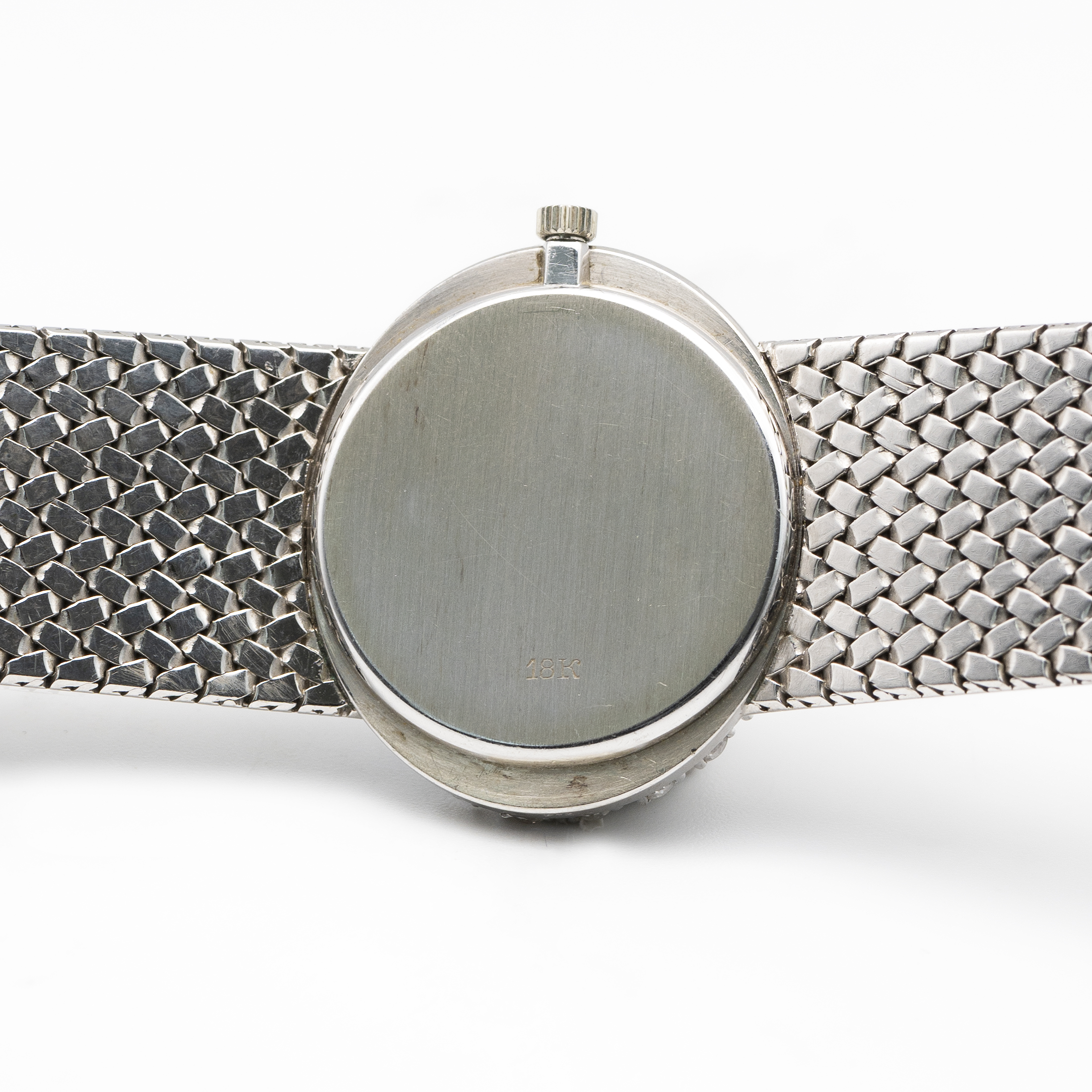 A LADIES FINE 18K SOLID WHITE GOLD & DIAMOND EBEL BRACELET WATCH CIRCA 1970s, WITH LAPIS DIAL, - Image 6 of 11