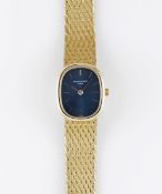 A LADIES 18K SOLID GOLD PATEK PHILIPPE ELLIPSE BRACELET WATCH CIRCA 1980s, WITH PATEK PHILIPPE