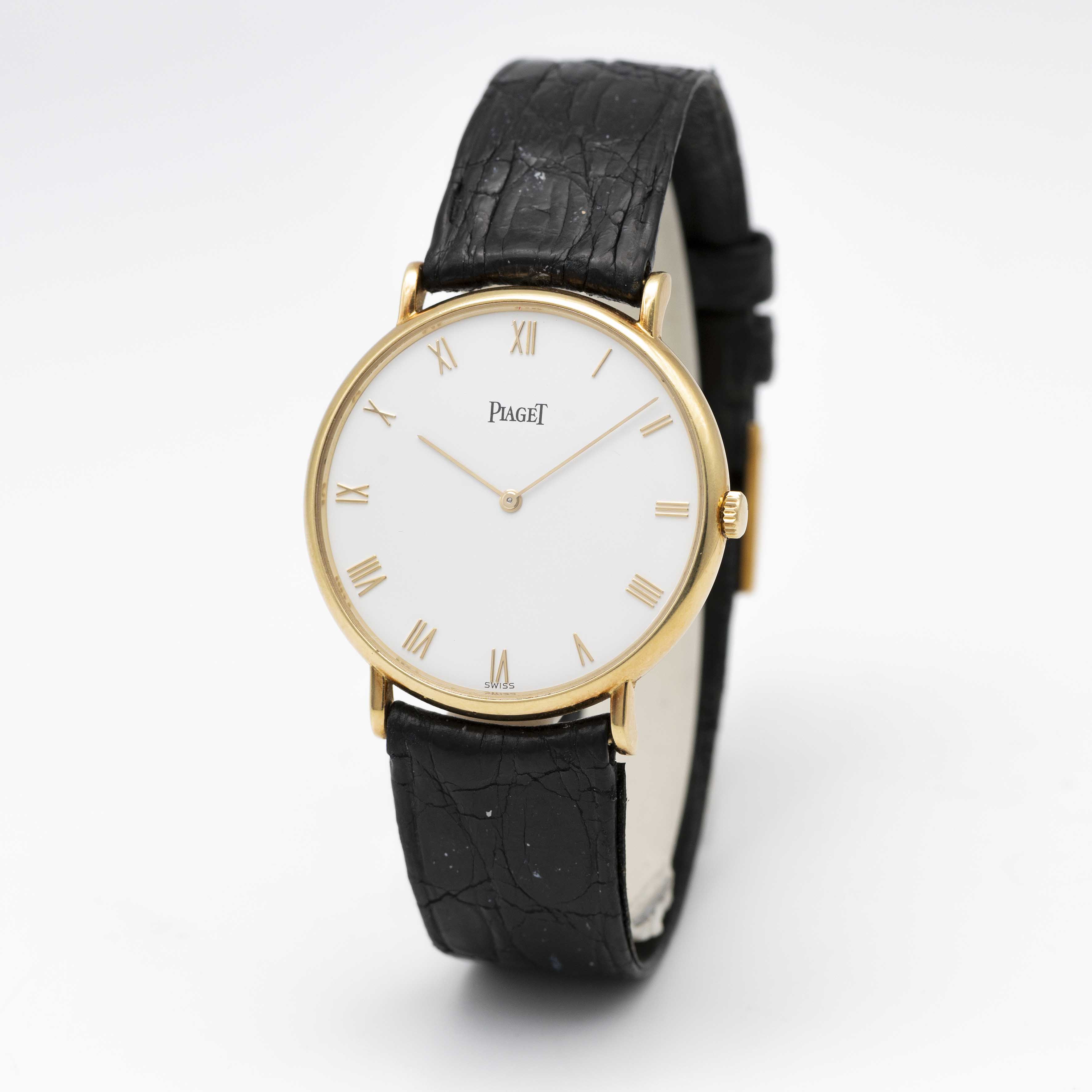 A GENTLEMAN'S SIZE 18K SOLID YELLOW GOLD PIAGET ALTIPLANO WRIST WATCH DATED 1992, REF. 9035 N WITH - Image 3 of 10