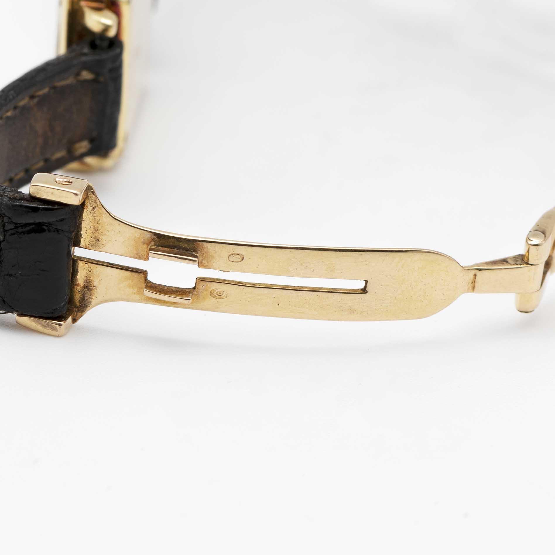 A RARE LADIES 18K SOLID GOLD CARTIER PIVOTANTE WRIST WATCH CIRCA 1960s WITH GUILLOCHE DIAL - Image 8 of 8