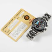 A GENTLEMAN'S STAINLESS STEEL OMEGA SPEEDMASTER "MK40" TRIPLE CALENDAR AUTOMATIC CHRONOGRAPH