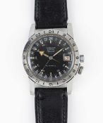 A GENTLEMAN'S STAINLESS STEEL GLYCINE AIRMAN SPECIAL AUTOMATIC PILOTS WRIST WATCH CIRCA 1960s