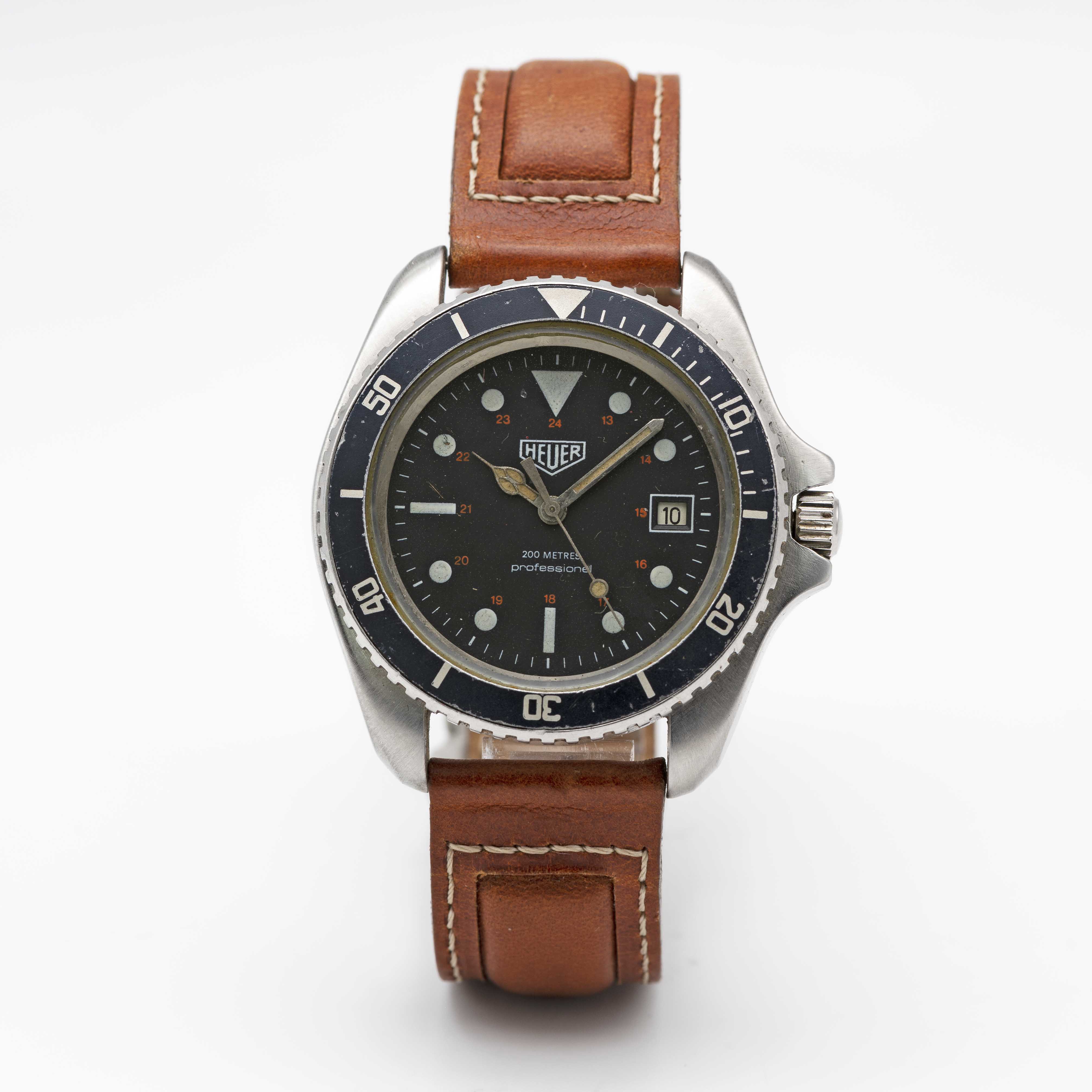 A GENTLEMAN'S STAINLESS STEEL HEUER 200 METRES PROFESSIONEL AUTOMATIC DIVERS WRIST WATCH CIRCA - Image 2 of 8