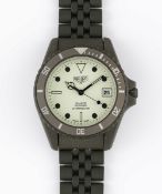 A RARE GENTLEMAN'S OLIVE GREEN PVD COATED HEUER PROFESSIONEL 200 METRES NIGHT DIVER "MILITARY"