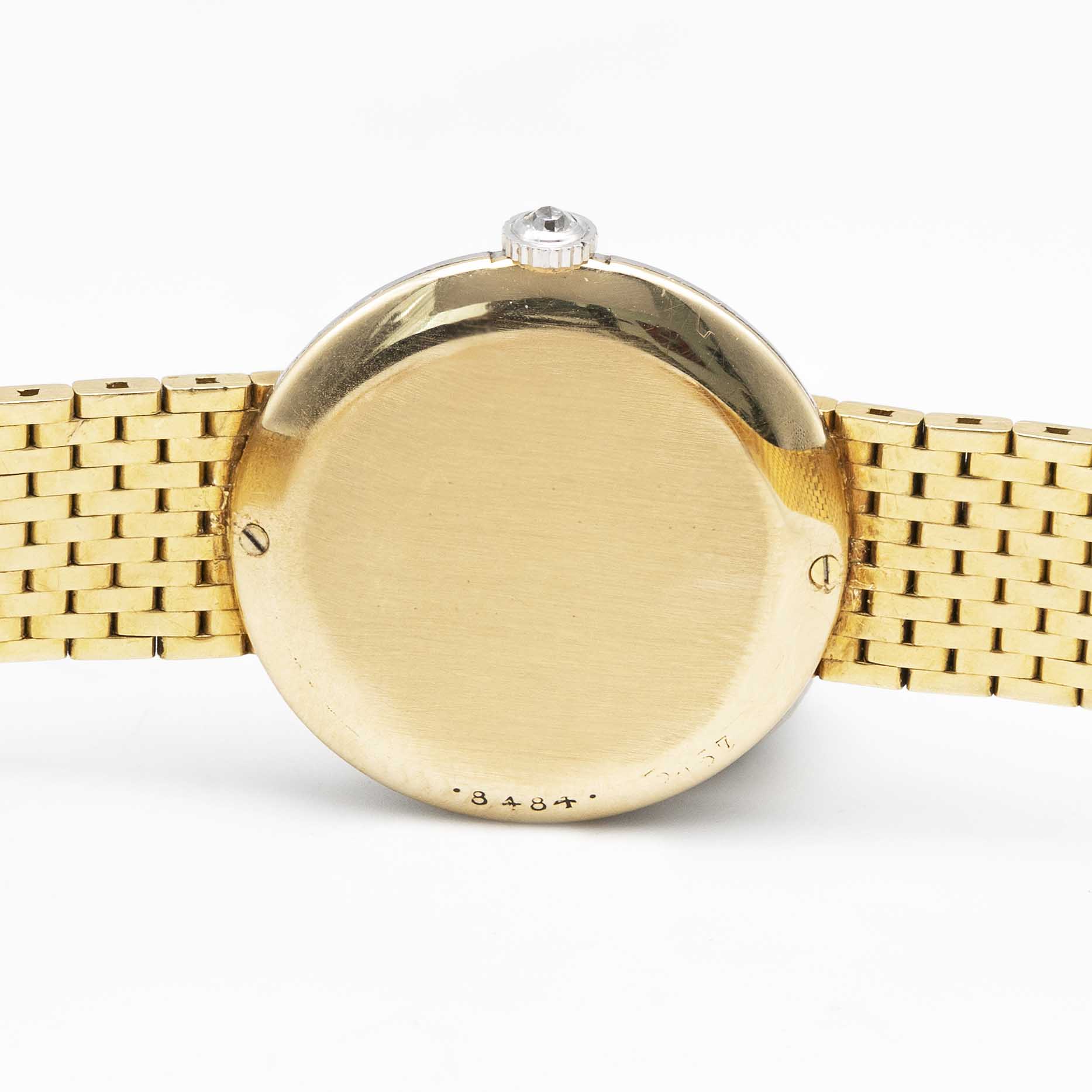 A FINE & RARE LADIES 18K SOLID GOLD & DIAMOND CARTIER LONDON BRACELET WATCH CIRCA 1957, WITH - Image 8 of 13