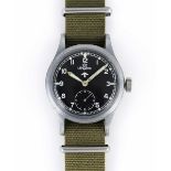 A GENTLEMAN'S BRITISH MILITARY LEMANIA W.W.W. WRIST WATCH CIRCA 1945, PART OF THE "DIRTY DOZEN" WITH