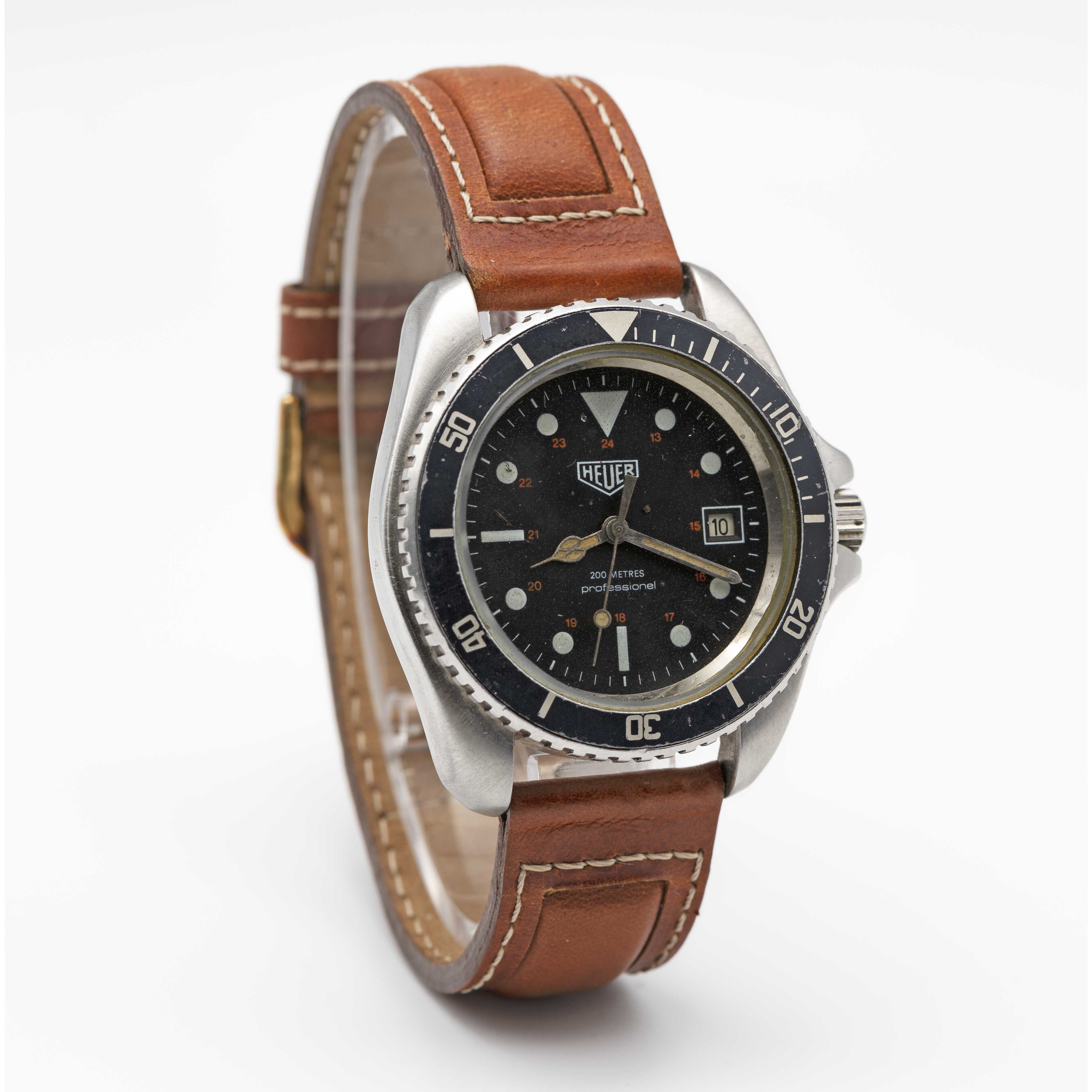 A GENTLEMAN'S STAINLESS STEEL HEUER 200 METRES PROFESSIONEL AUTOMATIC DIVERS WRIST WATCH CIRCA - Image 4 of 8