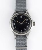 A GENTLEMAN'S BRITISH AIR MINISTRY MILITARY RAF LONGINES PILOTS WRIST WATCH DATED 1956, WITH