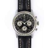 A GENTLEMAN'S STAINLESS STEEL BREITLING NAVITIMER CHRONOGRAPH WRIST WATCH CIRCA 1966, REF. 806