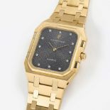 A FINE & RARE GENTLEMAN'S LARGE SIZE 18K SOLID GOLD & DIAMOND AUDEMARS PIGUET ROYAL OAK "SQUARE"