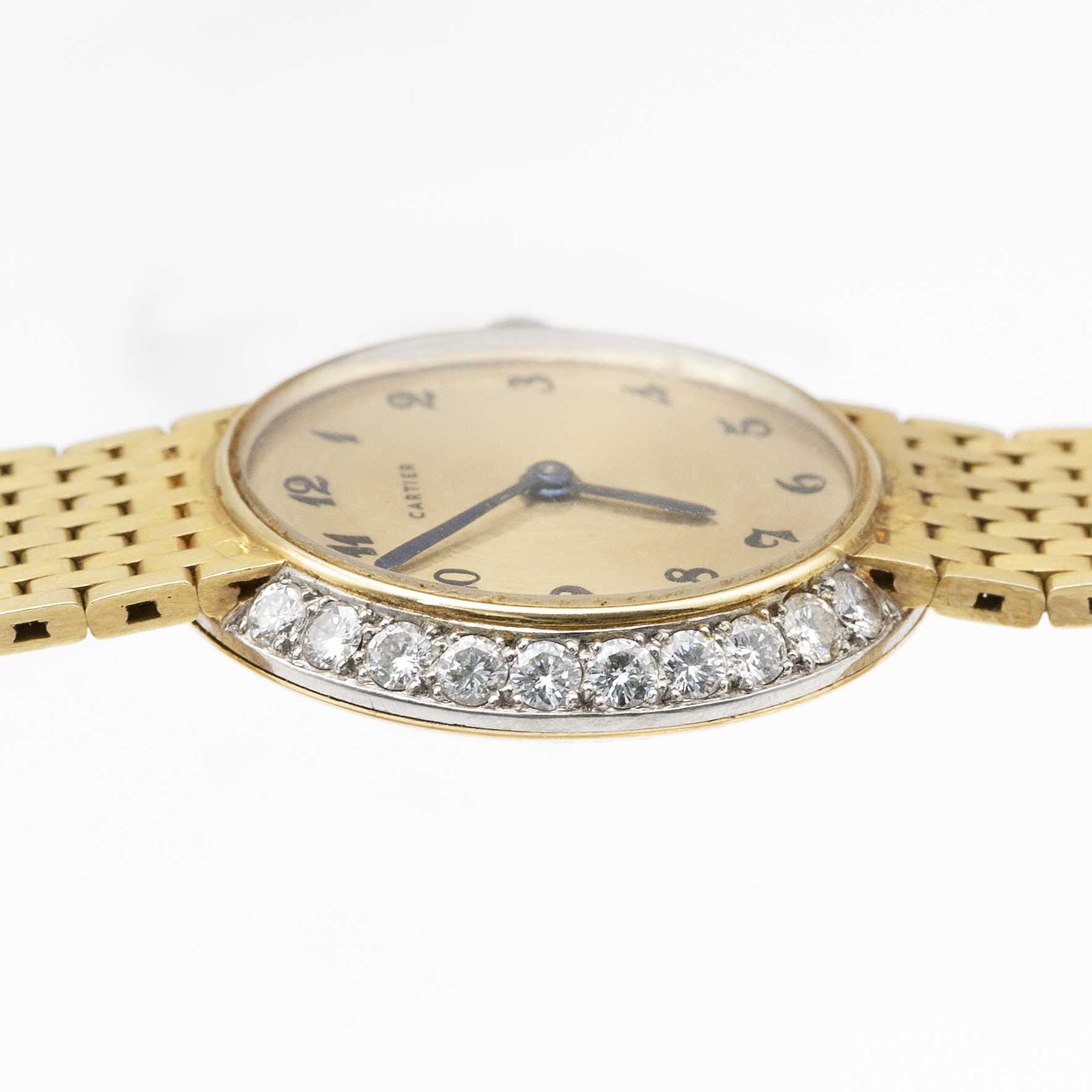 A FINE & RARE LADIES 18K SOLID GOLD & DIAMOND CARTIER LONDON BRACELET WATCH CIRCA 1957, WITH - Image 13 of 13