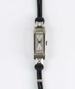 A LADIES FINE 18K SOLID WHITE GOLD & DIAMOND ROLEX PRINCESS WRIST WATCH CIRCA 1930s, REF. 538 WITH