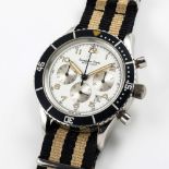 A RARE GENTLEMAN'S STAINLESS STEEL EXCELSIOR PARK MONTE CARLO CHRONOGRAPH WRIST WATCH CIRCA 1980s,