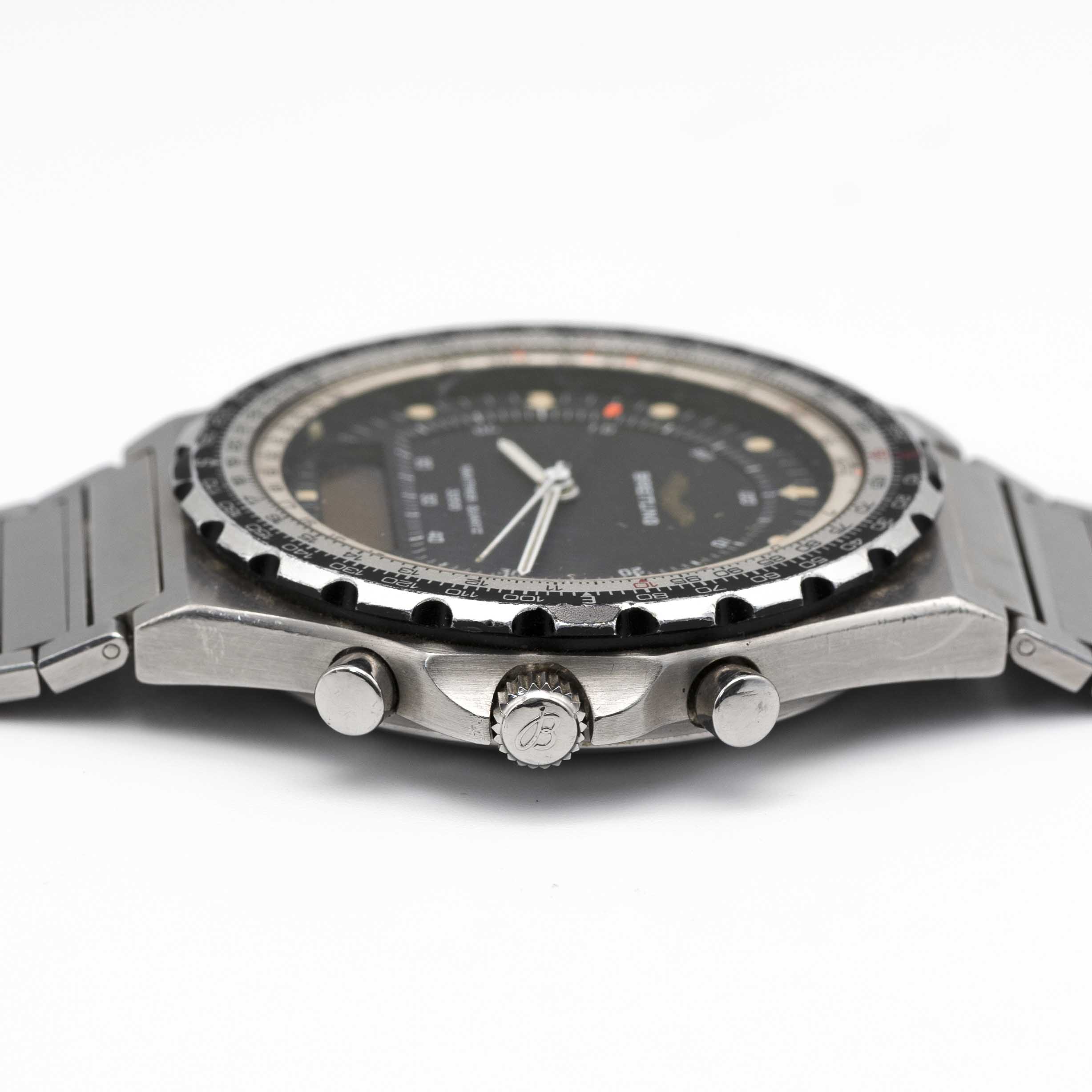 A GENTLEMAN'S STAINLESS STEEL IRAQI MILITARY AIR FORCE BREITLING JUPITER NAVITIMER QUARTZ 3300 - Image 7 of 8