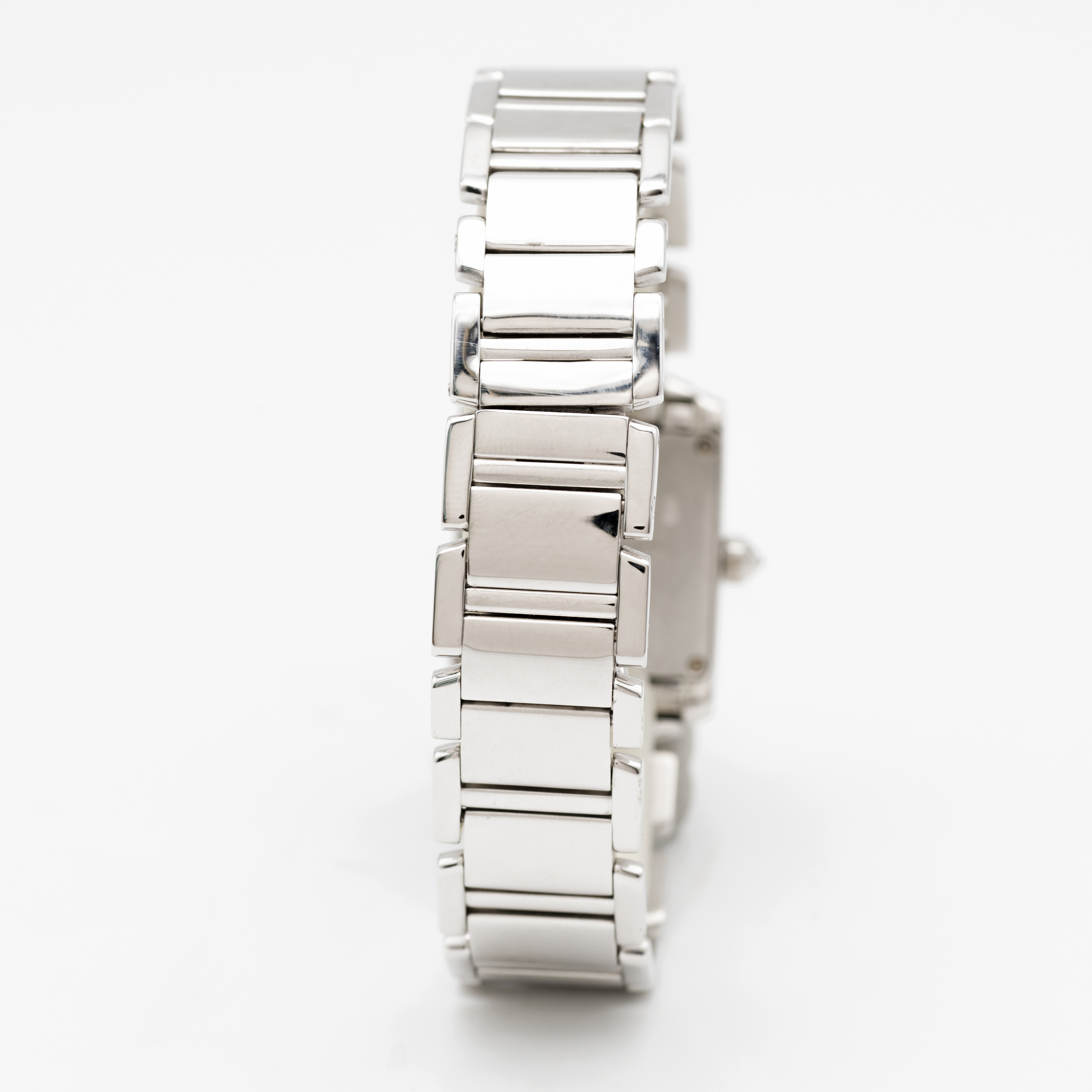 A LADIES 18K SOLID WHITE GOLD CARTIER TANK FRANCAISE BRACELET WATCH CIRCA 2005, REF. 2403 WITH AFTER - Image 5 of 9