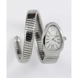 A LADIES STAINLESS STEEL BVLGARI SERPENTI BRACELET WATCH CIRCA 2000s, REF. SP 35 S Movement: Quartz,