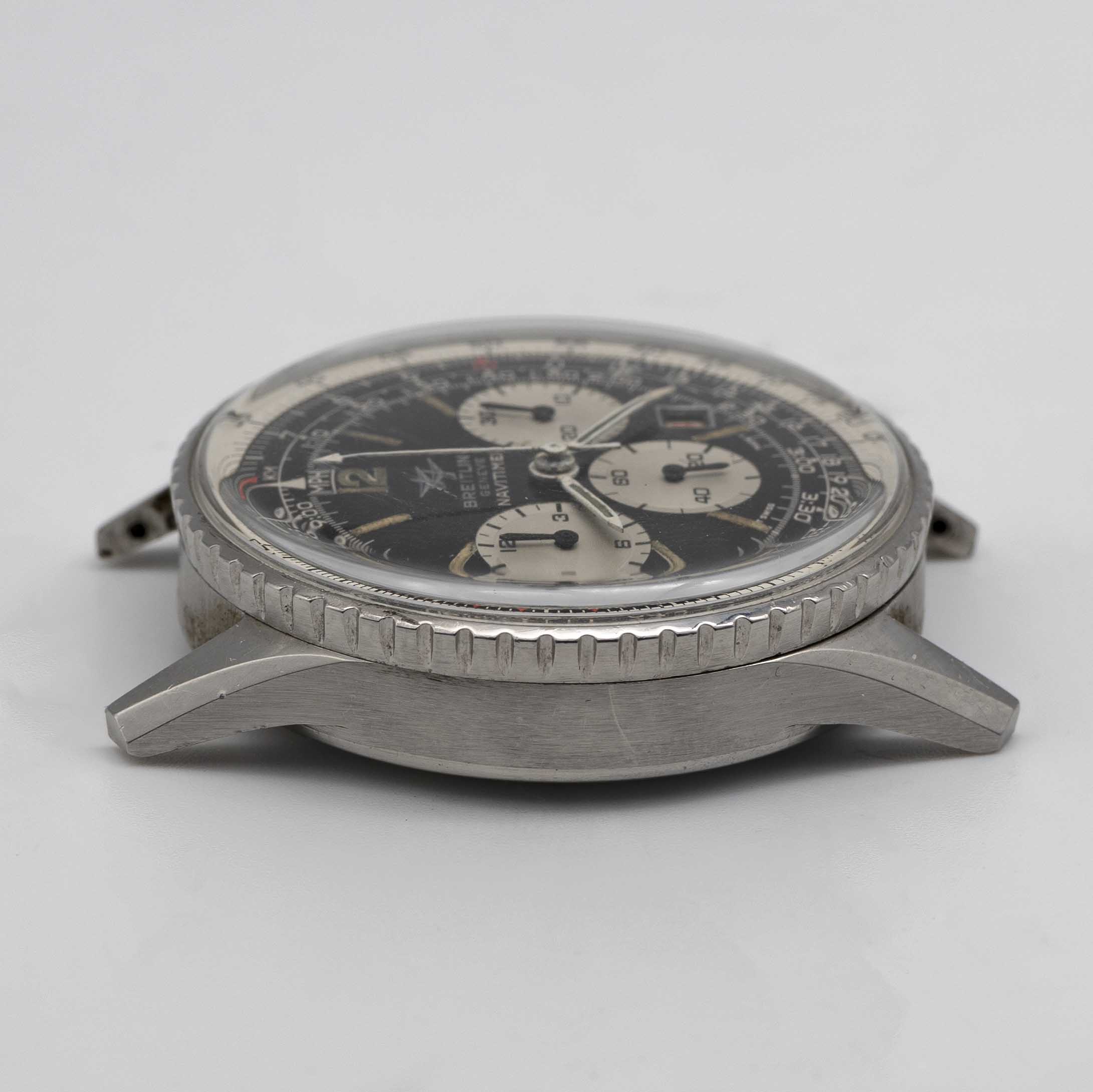 A RARE GENTLEMAN'S STAINLESS STEEL MILITARY BREITLING NAVITIMER CHRONOGRAPH PILOTS WRIST WATCH CIRCA - Image 11 of 11