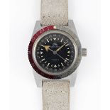 A RARE GENTLEMAN'S STAINLESS STEEL OLLECH & WAJS EARLY BIRD GMT WRIST WATCH CIRCA 1960s, REF. 2834