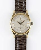 A GENTLEMAN'S 18K SOLID YELLOW GOLD OMEGA CONSTELLATION AUTOMATIC CHRONOMETER WRIST WATCH CIRCA