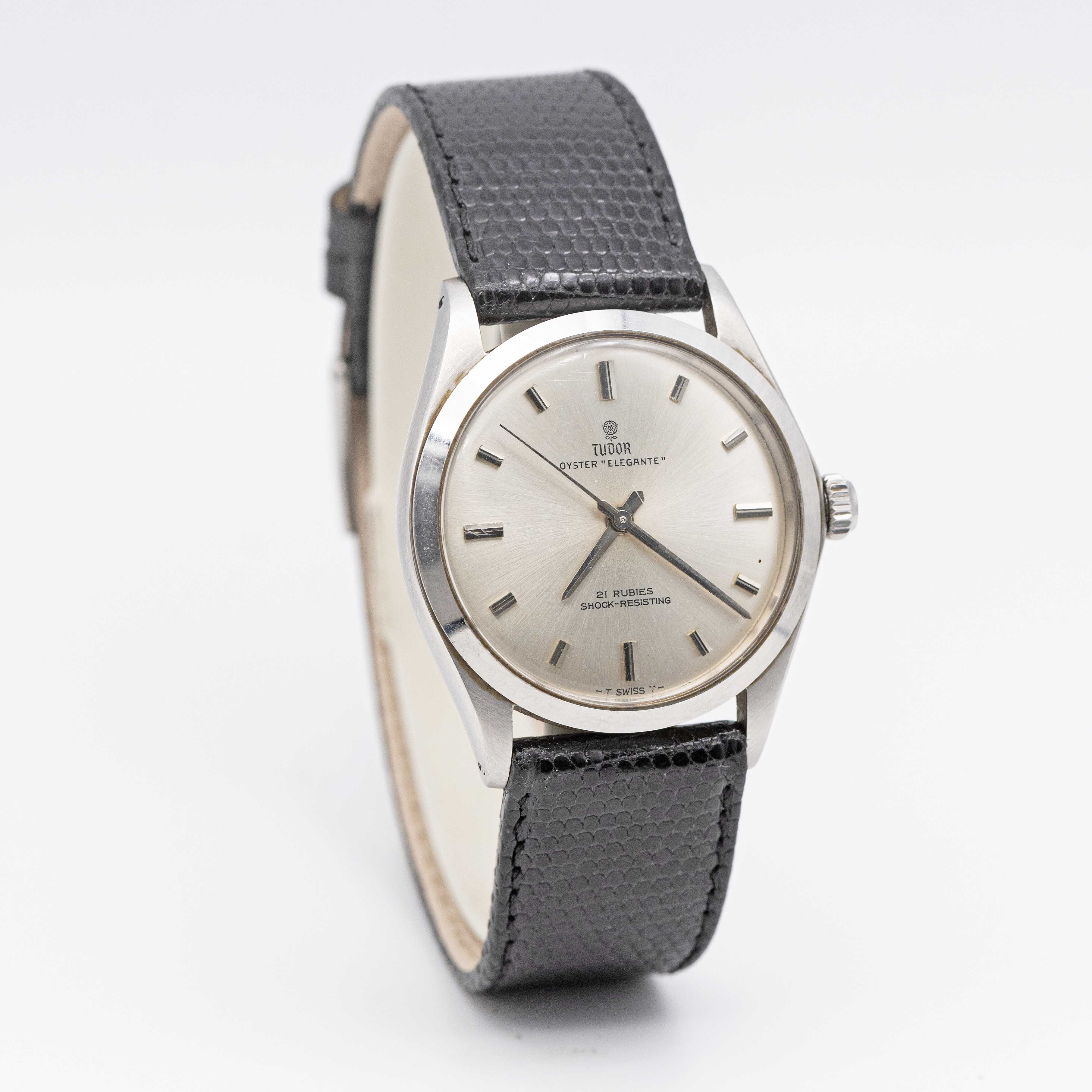 A GENTLEMAN'S STAINLESS STEEL ROLEX TUDOR OYSTER ELEGANTE WRIST WATCH CIRCA 1963, REF. 7960 - Image 4 of 8