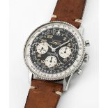 A RARE GENTLEMAN'S STAINLESS STEEL BREITLING NAVITIMER COSMONAUTE AOPA CHRONOGRAPH WRIST WATCH CIRCA