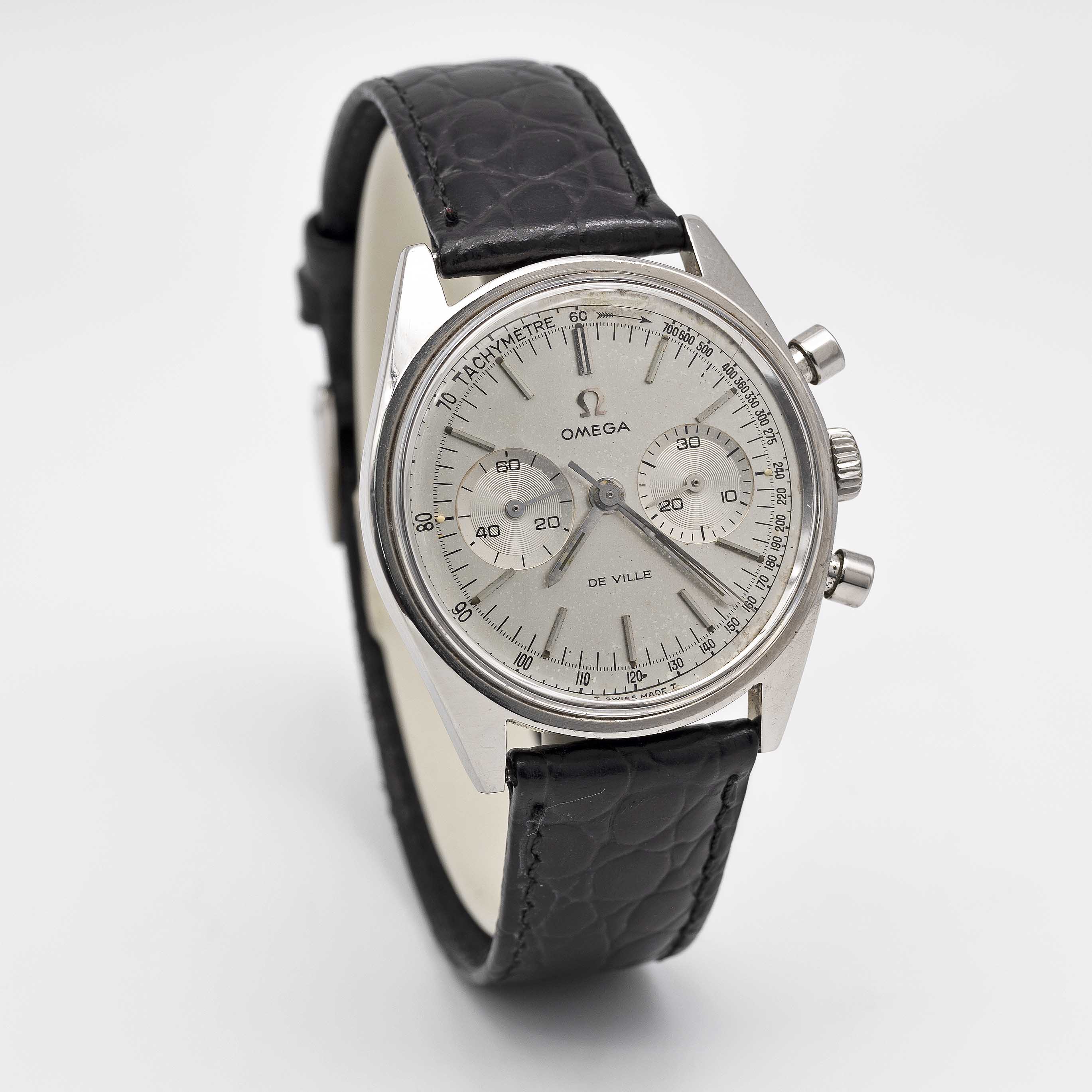 A GENTLEMAN'S STAINLESS STEEL OMEGA DE VILLE CHRONOGRAPH WRIST WATCH CIRCA 1969, REF. 145.017 WITH - Image 4 of 9