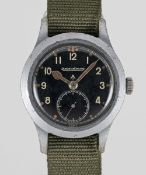 A RARE GENTLEMAN'S BRITISH MILITARY JAEGER LECOULTRE W.W.W. WRIST WATCH CIRCA 1945, PART OF THE "