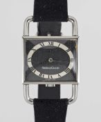 A LARGE SIZE STAINLESS STEEL JAEGER LECOULTRE ETRIER WRIST WATCH CIRCA 1960s Movement: 17J, cal.