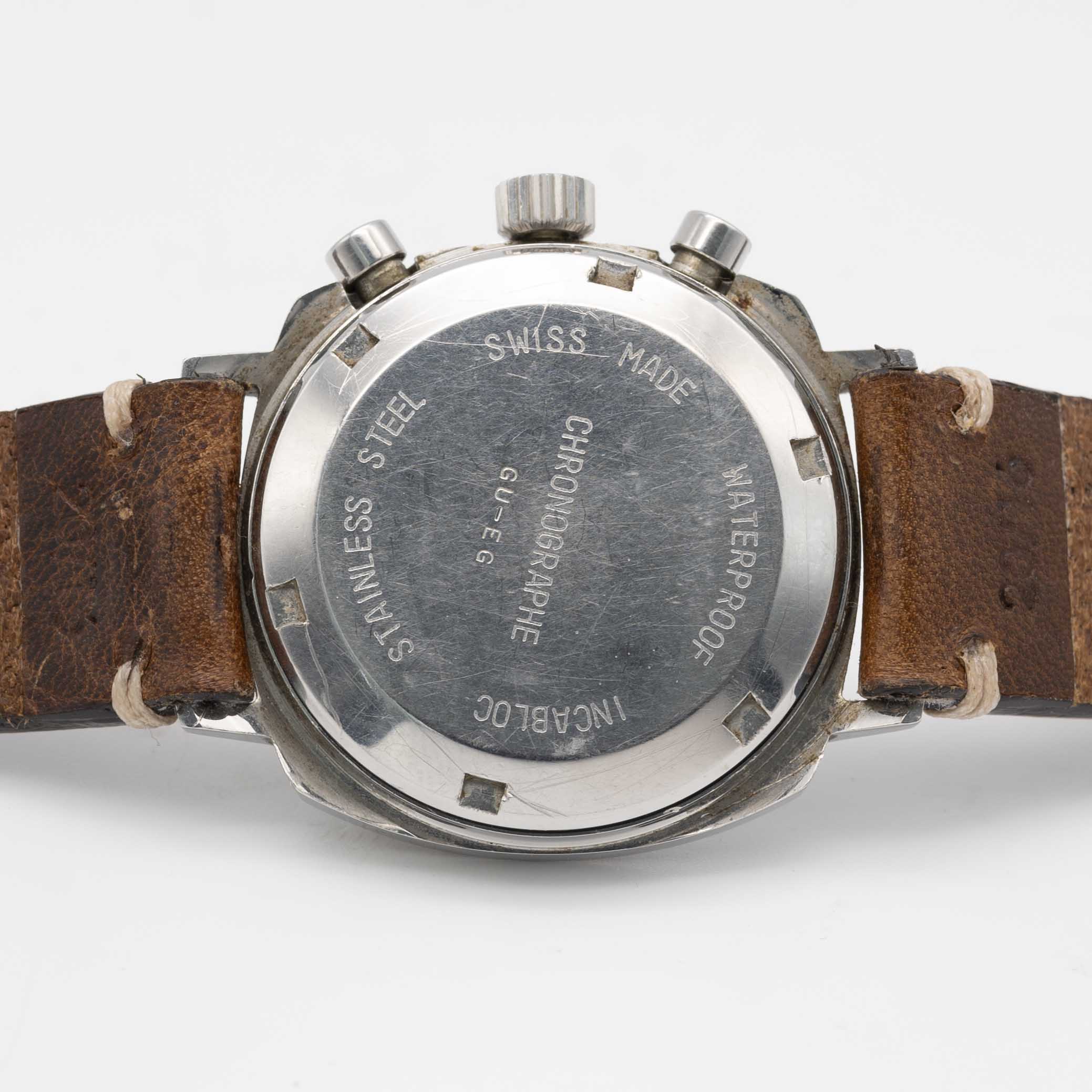 A GENTLEMAN'S STAINLESS STEEL SWISS EMPEROR CAMARO CHRONOGRAPH WRIST WATCH CIRCA 1970, WITH - Image 5 of 8