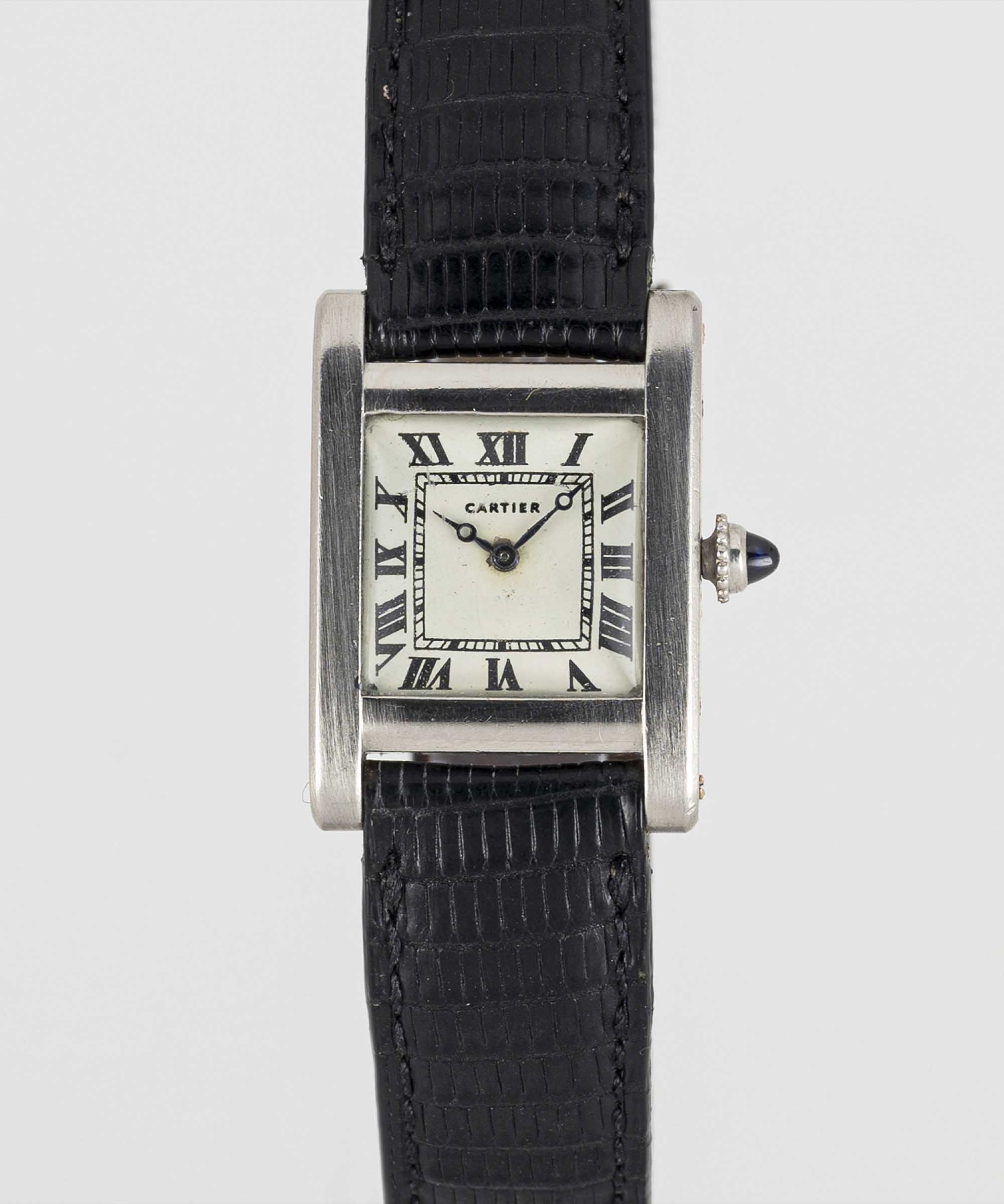 A FINE & VERY RARE PLATINUM & 18K SOLID GOLD CARTIER TANK NORMALE WRIST WATCH CIRCA 1929 Movement: - Image 3 of 11