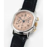 A FINE & RARE GENTLEMAN'S 18K SOLID WHITE GOLD DANIEL ROTH CHRONOGRAPH NUMERO 87 WRIST WATCH CIRCA