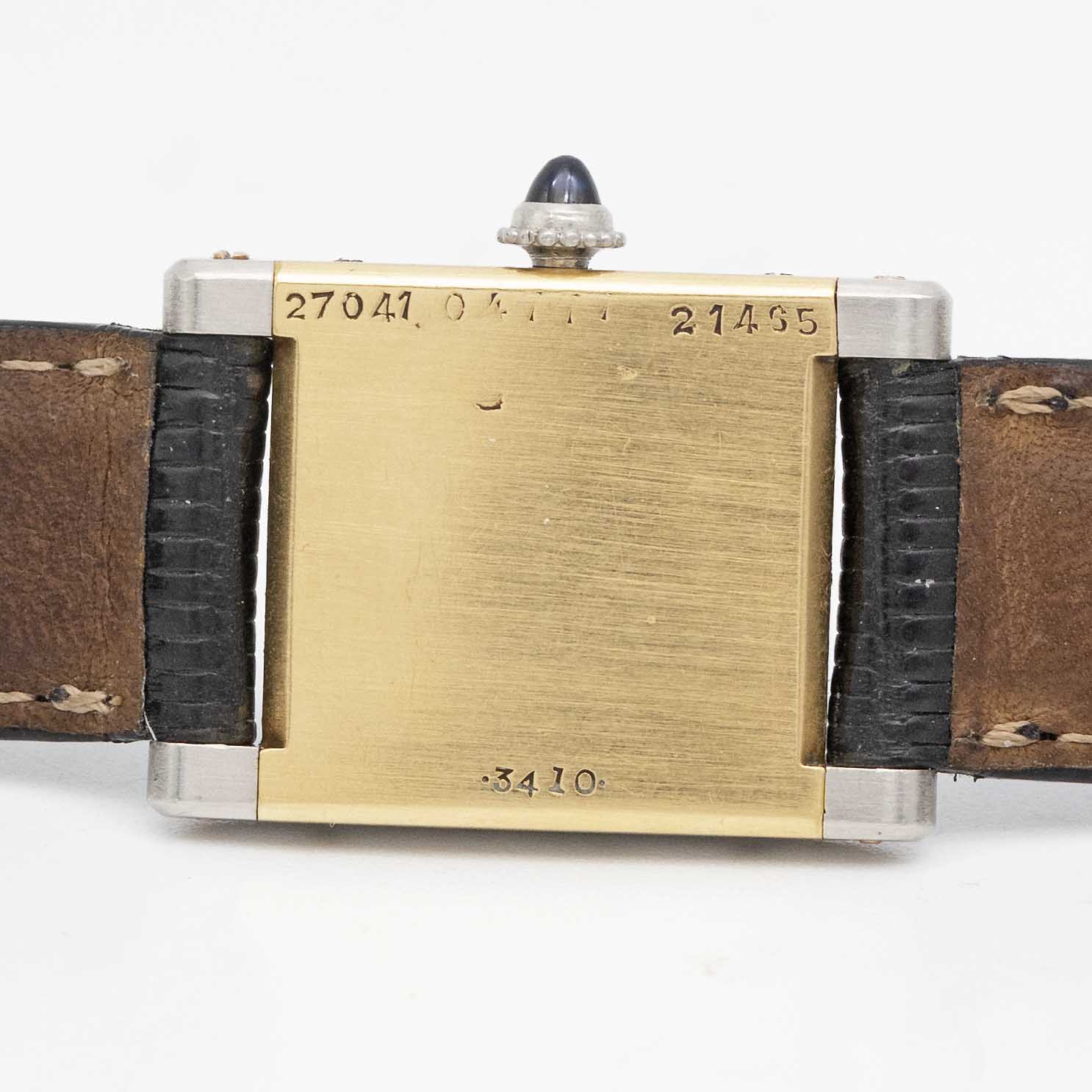A FINE & VERY RARE PLATINUM & 18K SOLID GOLD CARTIER TANK NORMALE WRIST WATCH CIRCA 1929 Movement: - Image 7 of 11