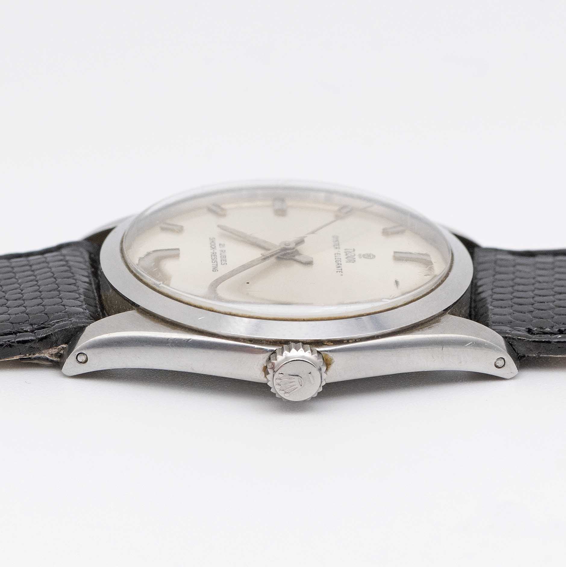 A GENTLEMAN'S STAINLESS STEEL ROLEX TUDOR OYSTER ELEGANTE WRIST WATCH CIRCA 1963, REF. 7960 - Image 7 of 8