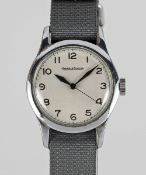 A GENTLEMAN'S BRITISH MILITARY JAEGER LECOULTRE RAF PILOTS WRIST WATCH CIRCA 1940, WITH WHITE MOD