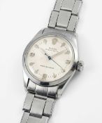 A GENTLEMAN'S STAINLESS STEEL ROLEX OYSTER ROYAL BRACELET WATCH CIRCA 1956, REF. 6444 WITH  3-6-9 "