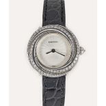 A LADIES 18K SOLID WHITE GOLD & DIAMOND CARTIER TRINITY WRIST WATCH CIRCA 2000s, REF. 2444 Movement: