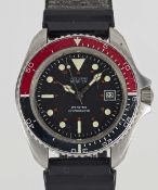 A RARE GENTLEMAN'S STAINLESS STEEL VUILLEMIN REGNIER 200 METRES PROFESSIONEL AUTOMATIC DIVERS