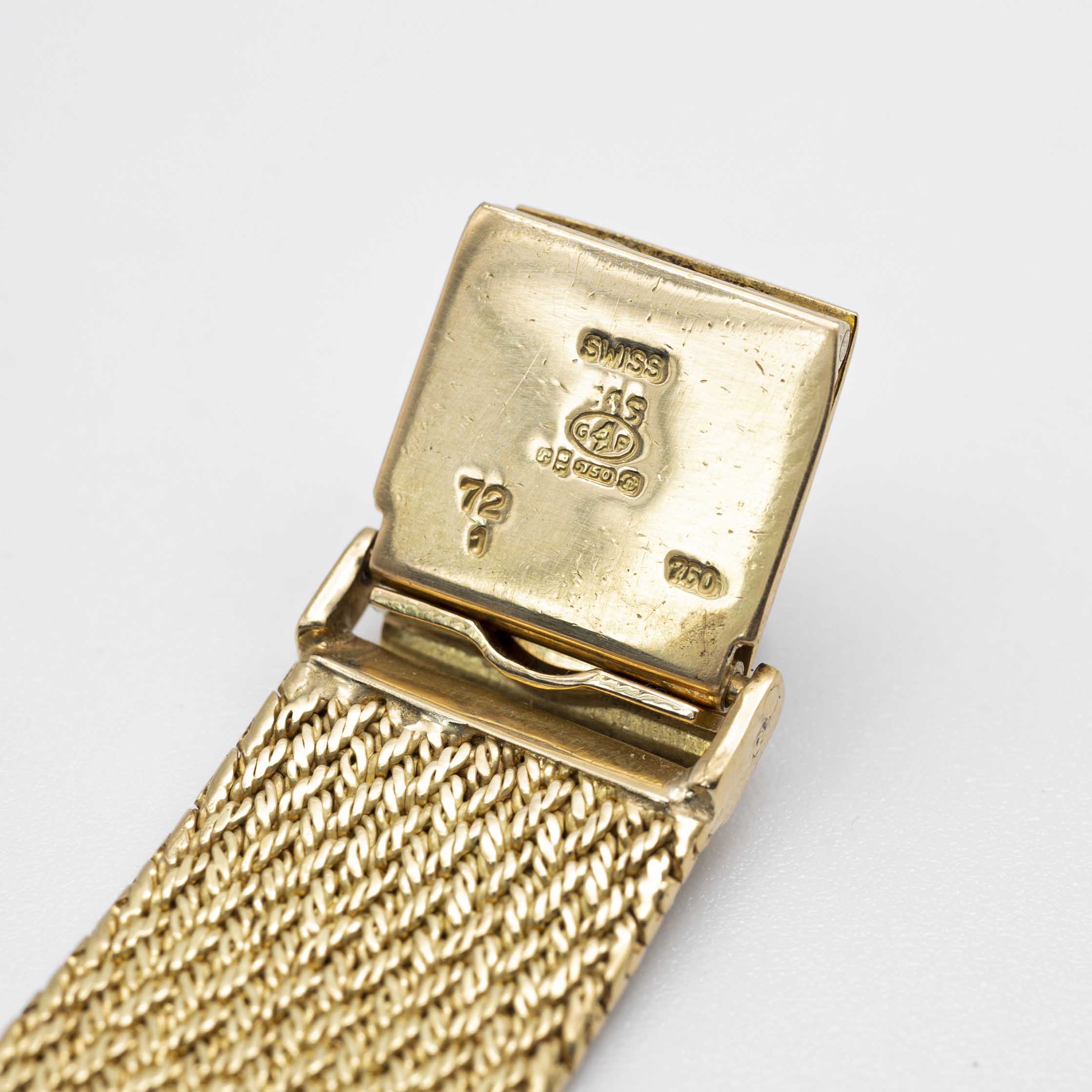 A GENTLEMAN'S 18K SOLID YELLOW GOLD IWC AUTOMATIC BRACELET WATCH CIRCA 1970s Movement: 21J, - Image 9 of 9