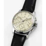 A VERY RARE GENTLEMAN'S STAINLESS STEEL BREITLING DUOGRAPH SPLIT SECONDS CHRONOGRAPH WRIST WATCH