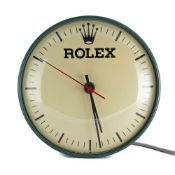 A VERY RARE ROLEX WALL CLOCK CIRCA 1960s, PREVIOUSLY SOLD BY FOURTANE JEWELLERS, CARMEL, USA