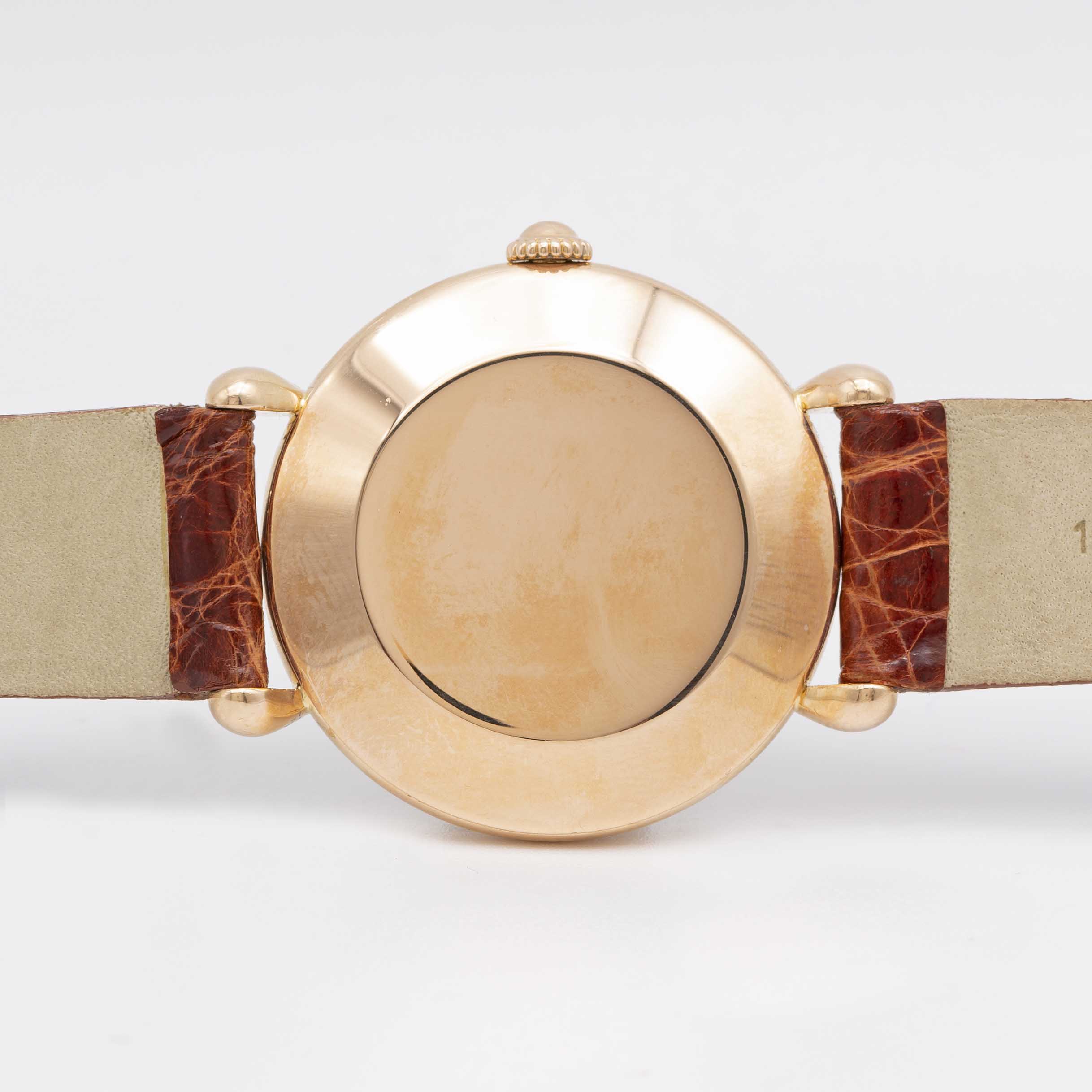 A GENTLEMAN'S 18K SOLID ROSE GOLD VACHERON & CONSTANTIN WRIST WATCH CIRCA 1950s, WITH GUILLOCHE DIAL - Image 5 of 8