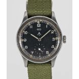 A GENTLEMAN'S STAINLESS STEEL BRITISH MILITARY IWC MARK 10 W.W.W. WRIST WATCH CIRCA 1945, PART OF