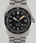 A RARE GENTLEMAN'S STAINLESS STEEL OMEGA SEAMASTER 120M AUTOMATIC "BABY PLOPROF" BRACELET WATCH