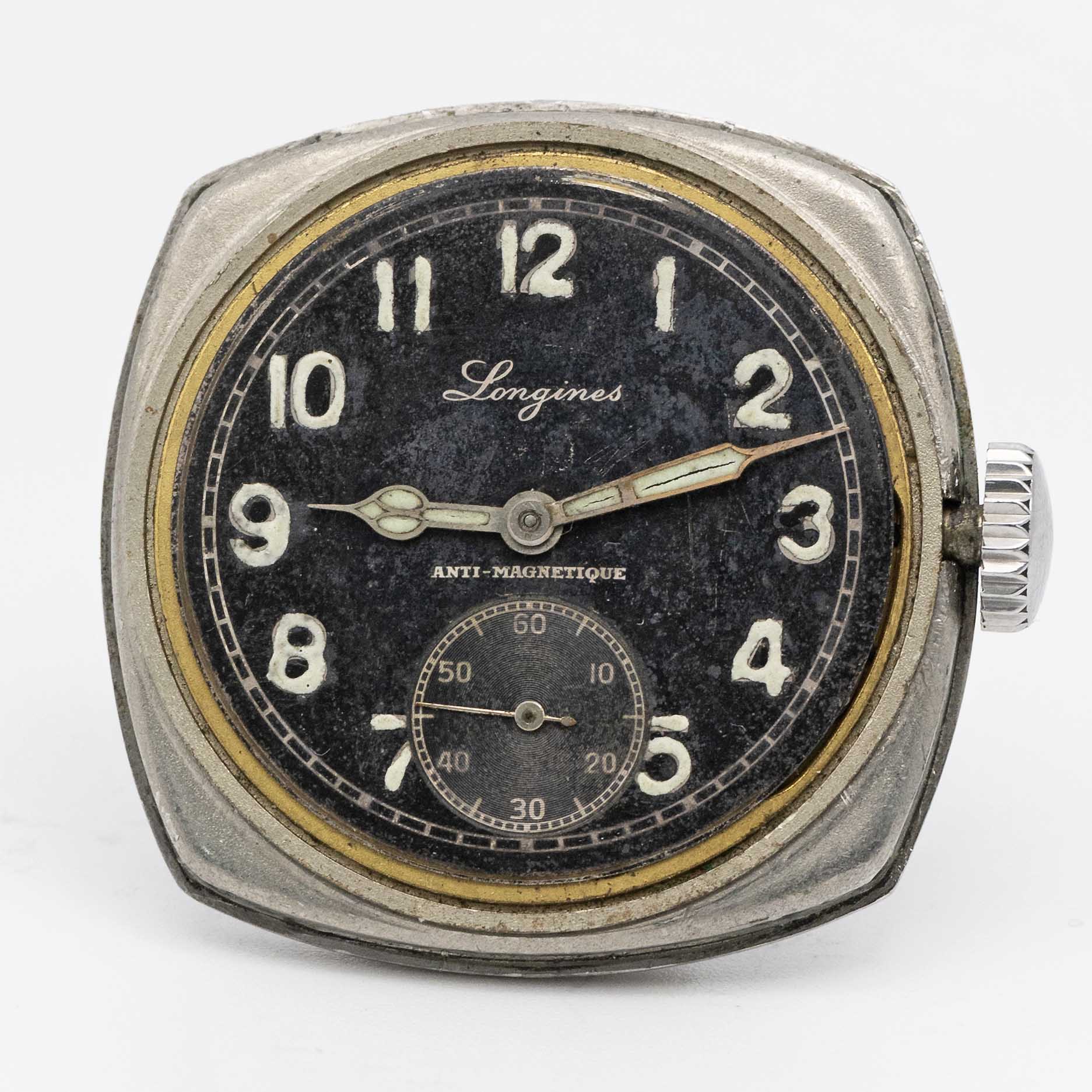 A GENTLEMAN'S STAINLESS STEEL CZECH MILITARY AIR FORCE LONGINES PILOTS WRIST WATCH CIRCA 1947 - Image 6 of 9