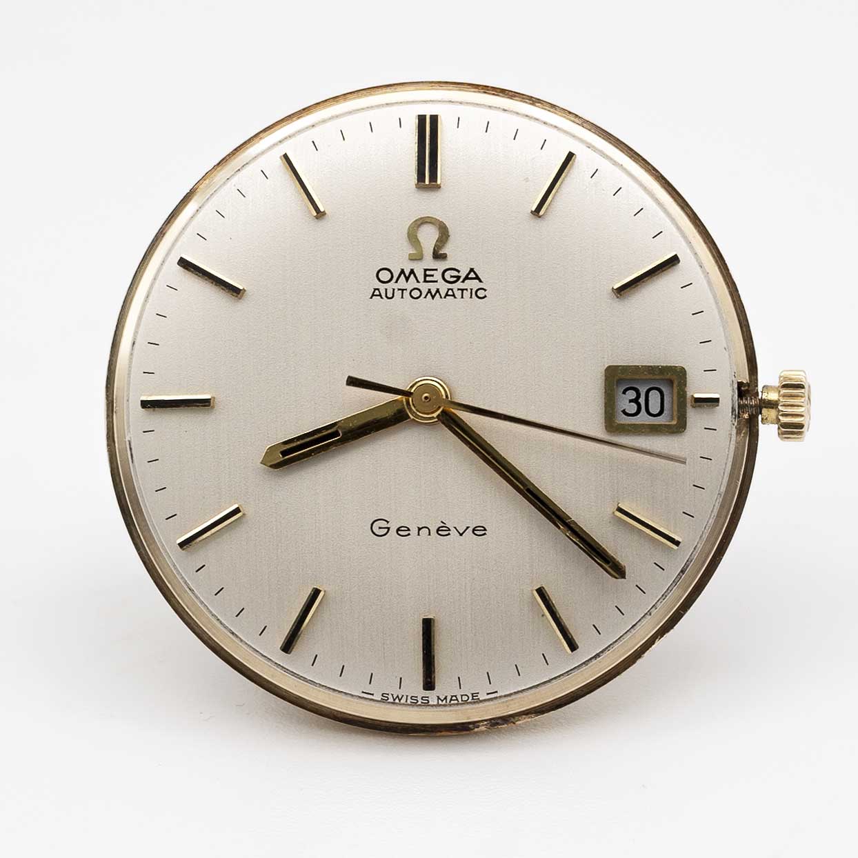 A GENTLEMAN'S 9CT SOLID GOLD OMEGA GENEVE DATE AUTOMATIC WRIST WATCH CIRCA 1971 Movement: 24J, - Image 6 of 9